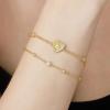 imageCicy Bell Gold Initial Bracelets for Women Dainty 18K Gold Plated Layered Cubic Zirconia Bracelet Personalized 26 Alphabet Monogram Charm BraceletStyle 1AGold
