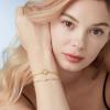 imageCicy Bell Gold Initial Bracelets for Women Dainty 18K Gold Plated Layered Cubic Zirconia Bracelet Personalized 26 Alphabet Monogram Charm BraceletStyle 1LGold