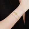 imageCicy Bell Gold Initial Bracelets for Women Dainty 18K Gold Plated Layered Cubic Zirconia Bracelet Personalized 26 Alphabet Monogram Charm BraceletStyle 1TGold