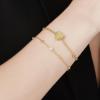 imageCicy Bell Gold Initial Bracelets for Women Dainty 18K Gold Plated Layered Cubic Zirconia Bracelet Personalized 26 Alphabet Monogram Charm BraceletStyle 1IGold