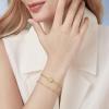 imageCicy Bell Gold Initial Bracelets for Women Dainty 18K Gold Plated Layered Cubic Zirconia Bracelet Personalized 26 Alphabet Monogram Charm BraceletStyle 1HGold