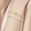 imageCicy Bell Gold Initial Bracelets for Women Dainty 18K Gold Plated Layered Cubic Zirconia Bracelet Personalized 26 Alphabet Monogram Charm BraceletStyle 1XGold