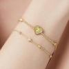 imageCicy Bell Gold Initial Bracelets for Women Dainty 18K Gold Plated Layered Cubic Zirconia Bracelet Personalized 26 Alphabet Monogram Charm BraceletStyle 1ZGold