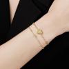 imageCicy Bell Gold Initial Bracelets for Women Dainty 18K Gold Plated Layered Cubic Zirconia Bracelet Personalized 26 Alphabet Monogram Charm BraceletStyle 1OGold