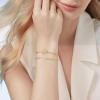 imageCicy Bell Gold Initial Bracelets for Women Dainty 18K Gold Plated Layered Cubic Zirconia Bracelet Personalized 26 Alphabet Monogram Charm BraceletStyle 1DGold