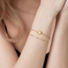 imageCicy Bell Gold Initial Bracelets for Women Dainty 18K Gold Plated Layered Cubic Zirconia Bracelet Personalized 26 Alphabet Monogram Charm BraceletStyle 1WGold