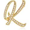 imageCicy Bell AZ Initial 26 Letter Brooch Pins 18k Gold Plated Cubic Zirconia Breastpin Name Personalized Gifts for Women MenGoldK