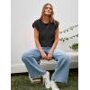 imageCicy Bell Womens Cap Sleeve Sweater Vest Summer Casual Sleeveless Knit Tank Tops Loose Fit Crew Neck Shirts PulloverBlack
