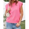 imageCicy Bell Womens Cap Sleeve Sweater Vest Summer Casual Sleeveless Knit Tank Tops Loose Fit Crew Neck Shirts PulloverHot Pink