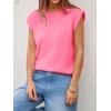 imageCicy Bell Womens Cap Sleeve Sweater Vest Summer Casual Sleeveless Knit Tank Tops Loose Fit Crew Neck Shirts PulloverHot Pink