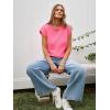 imageCicy Bell Womens Cap Sleeve Sweater Vest Summer Casual Sleeveless Knit Tank Tops Loose Fit Crew Neck Shirts PulloverHot Pink