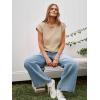 imageCicy Bell Womens Cap Sleeve Sweater Vest Summer Casual Sleeveless Knit Tank Tops Loose Fit Crew Neck Shirts PulloverKhaki