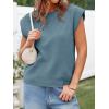 imageCicy Bell Womens Cap Sleeve Sweater Vest Summer Casual Sleeveless Knit Tank Tops Loose Fit Crew Neck Shirts PulloverLake Blue