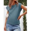 imageCicy Bell Womens Cap Sleeve Sweater Vest Summer Casual Sleeveless Knit Tank Tops Loose Fit Crew Neck Shirts PulloverLake Blue