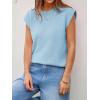 imageCicy Bell Womens Cap Sleeve Sweater Vest Summer Casual Sleeveless Knit Tank Tops Loose Fit Crew Neck Shirts PulloverLight Blue