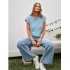imageCicy Bell Womens Cap Sleeve Sweater Vest Summer Casual Sleeveless Knit Tank Tops Loose Fit Crew Neck Shirts PulloverLight Blue