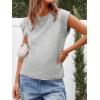 imageCicy Bell Womens Cap Sleeve Sweater Vest Summer Casual Sleeveless Knit Tank Tops Loose Fit Crew Neck Shirts PulloverLight Grey