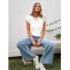 imageCicy Bell Womens Cap Sleeve Sweater Vest Summer Casual Sleeveless Knit Tank Tops Loose Fit Crew Neck Shirts PulloverWhite