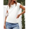 imageCicy Bell Womens Cap Sleeve Sweater Vest Summer Casual Sleeveless Knit Tank Tops Loose Fit Crew Neck Shirts PulloverWhite