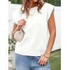 imageCicy Bell Womens Cap Sleeve Sweater Vest Summer Casual Sleeveless Knit Tank Tops Loose Fit Crew Neck Shirts PulloverWhite