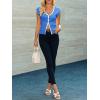 imageCicy Bell Womens Cute Going Out Tops Ribbed Button Up Tank Tops Cap Sleeve Sweater Vest Summer Sexy OutfitsBlue