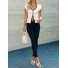 imageCicy Bell Womens Cute Going Out Tops Ribbed Button Up Tank Tops Cap Sleeve Sweater Vest Summer Sexy OutfitsWhite