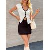 imageCicy Bell Womens Cute Going Out Tops Ribbed Button Up Tank Tops Cap Sleeve Sweater Vest Summer Sexy OutfitsWhite