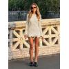 imageCicy Bell Womens Ruffle Long Sleeve Mini Dress Bodycon Boat Neck Ribbed Knit Sweater Dresses Elegant OutfitsApricot