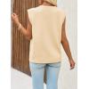 imageCicy Bell Womens V Neck Sweater Vest Casual Button Down Knit Vest Outerwear Sleeveless Trendy CardigansBeige