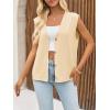 imageCicy Bell Womens V Neck Sweater Vest Casual Button Down Knit Vest Outerwear Sleeveless Trendy CardigansBeige
