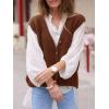 imageCicy Bell Womens V Neck Sweater Vest Casual Button Down Knit Vest Outerwear Sleeveless Trendy CardigansCoffee