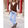 imageCicy Bell Womens V Neck Sweater Vest Casual Button Down Knit Vest Outerwear Sleeveless Trendy CardigansCoffee