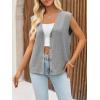imageCicy Bell Womens V Neck Sweater Vest Casual Button Down Knit Vest Outerwear Sleeveless Trendy CardigansGrey