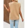 imageCicy Bell Womens V Neck Sweater Vest Casual Button Down Knit Vest Outerwear Sleeveless Trendy CardigansKhaki