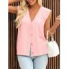 imageCicy Bell Womens V Neck Sweater Vest Casual Button Down Knit Vest Outerwear Sleeveless Trendy CardigansPink