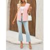 imageCicy Bell Womens V Neck Sweater Vest Casual Button Down Knit Vest Outerwear Sleeveless Trendy CardigansPink