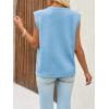 imageCicy Bell Womens V Neck Sweater Vest Casual Button Down Knit Vest Outerwear Sleeveless Trendy CardigansSky Blue