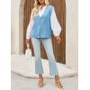 imageCicy Bell Womens V Neck Sweater Vest Casual Button Down Knit Vest Outerwear Sleeveless Trendy CardigansSky Blue