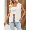 imageCicy Bell Womens V Neck Sweater Vest Casual Button Down Knit Vest Outerwear Sleeveless Trendy CardigansWhite