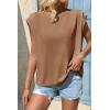 imageCicy Bell Womens Cap Sleeve Tank Tops Boat Neck Loose Fit Tshirts Summer Casual Basic Tee ShirtsBrown