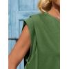 imageCicy Bell Womens Cap Sleeve Tank Tops Boat Neck Loose Fit Tshirts Summer Casual Basic Tee ShirtsDeep Green