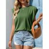 imageCicy Bell Womens Cap Sleeve Tank Tops Boat Neck Loose Fit Tshirts Summer Casual Basic Tee ShirtsDeep Green