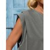 imageCicy Bell Womens Cap Sleeve Tank Tops Boat Neck Loose Fit Tshirts Summer Casual Basic Tee ShirtsGrey