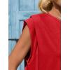 imageCicy Bell Womens Cap Sleeve Tank Tops Boat Neck Loose Fit Tshirts Summer Casual Basic Tee ShirtsRed