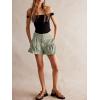 imageCicy Bell Womens Summer Flowy Jean Shorts Button Up High Waisted Wide Leg Denim Skort with PocketsArmy Green