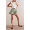 imageCicy Bell Womens Summer Flowy Jean Shorts Button Up High Waisted Wide Leg Denim Skort with PocketsArmy Green