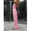 imageCicy Bell Womens 2 Piece Outfits V Neck Tie Waist Blazer Vest and Wide Leg Business Casual Suit Pants SetsLight Pink