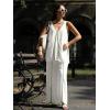 imageCicy Bell Womens Summer Lounge Sets V Neck Sleeveless Tunic Tops Pajamas Sets Comfy Loungwear Wide Leg Pants 2 Piece OutfitsWhite