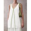 imageCicy Bell Womens Summer Lounge Sets V Neck Sleeveless Tunic Tops Pajamas Sets Comfy Loungwear Wide Leg Pants 2 Piece OutfitsWhite