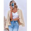 imageCicy Bell Elegant Women Blazer Business Work Office Peplum Hem Jacket Open Front Herringbone CoatsApricot
